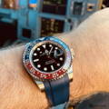 rolex GMT Pepsi with blue strap