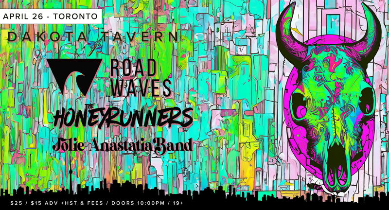 Road Waves w/ The Honeyrunners, Jolie Anastasia Band