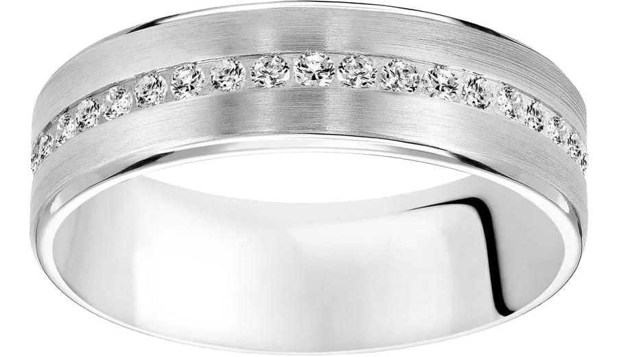 Diamond Eternity Satin Wedding Band