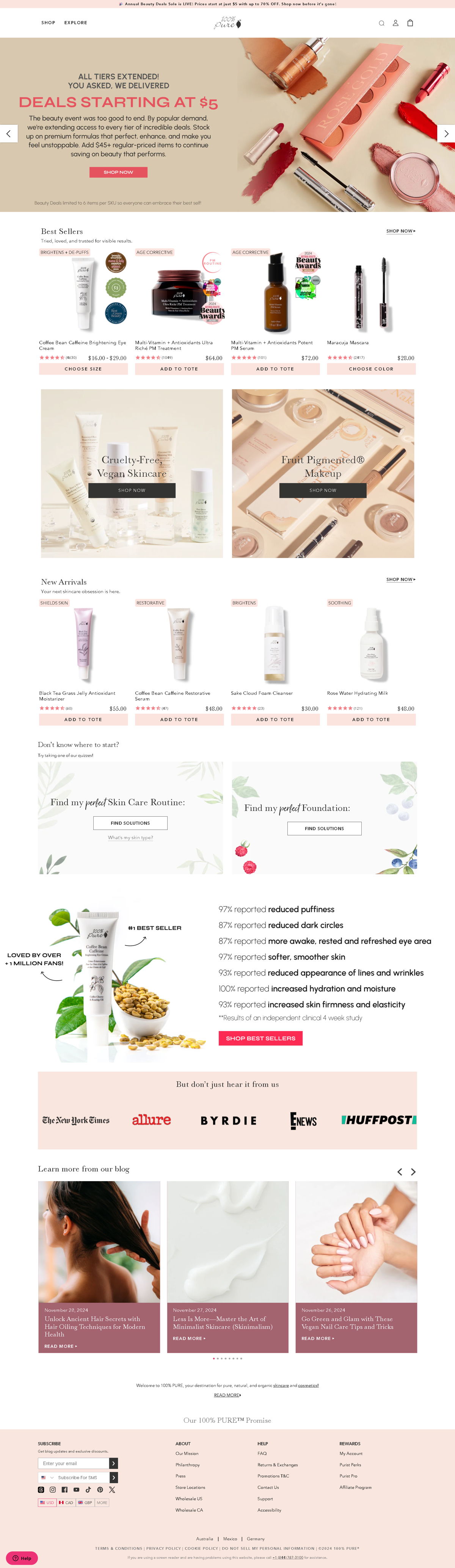 Screenshot of 100% Pure, from the product page examples collection.