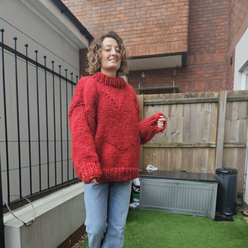 Giant Love Heart Sweater - Knitting Pattern