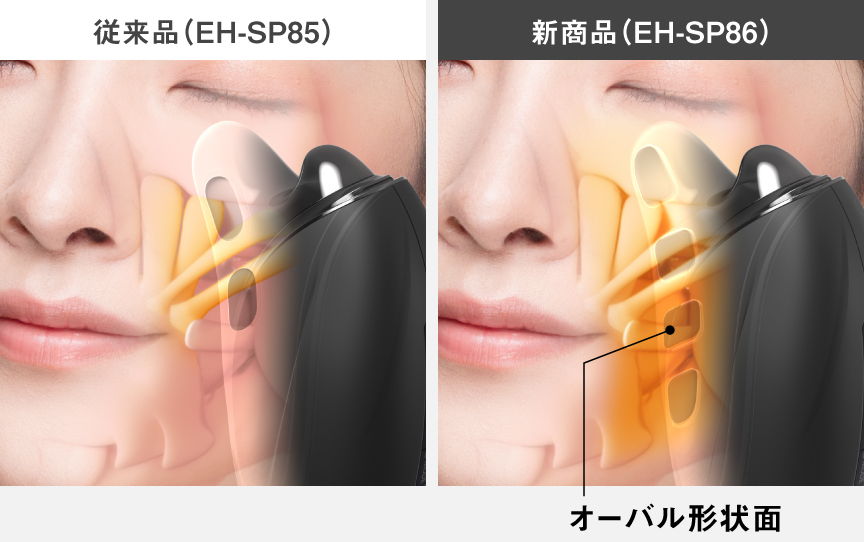 広く表情筋にアプローチ