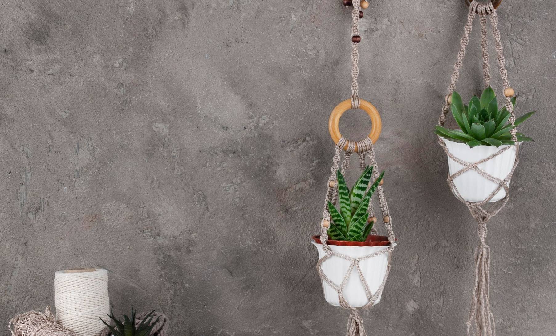 how to macrame plant hanger