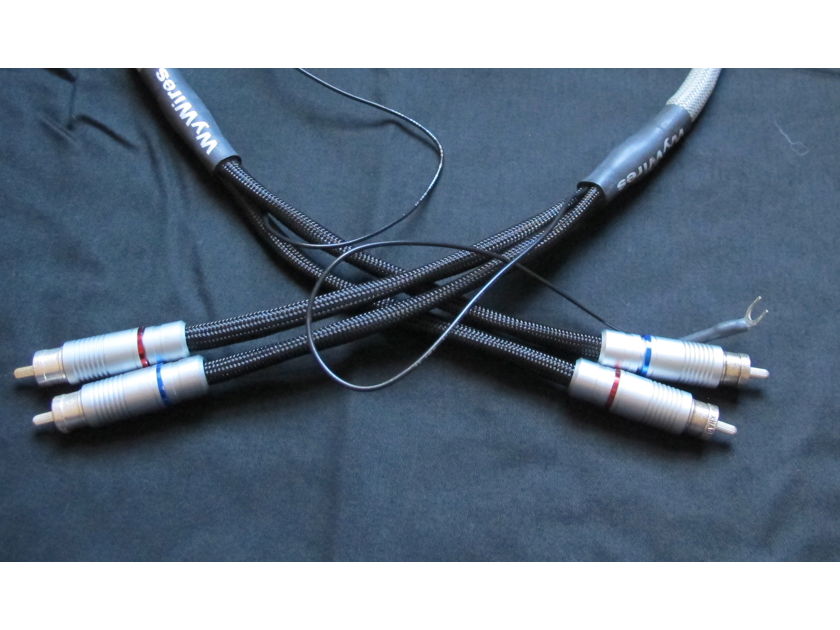 WyWires Silver Phono Cables RCA to RCA 3 feet