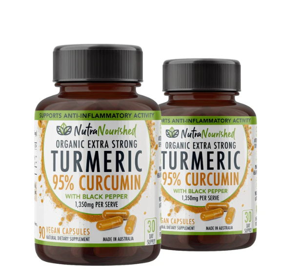 VALUE BUNDLE: Organic Pure Curcumin Tablets - 95% Pure Organic Vegan