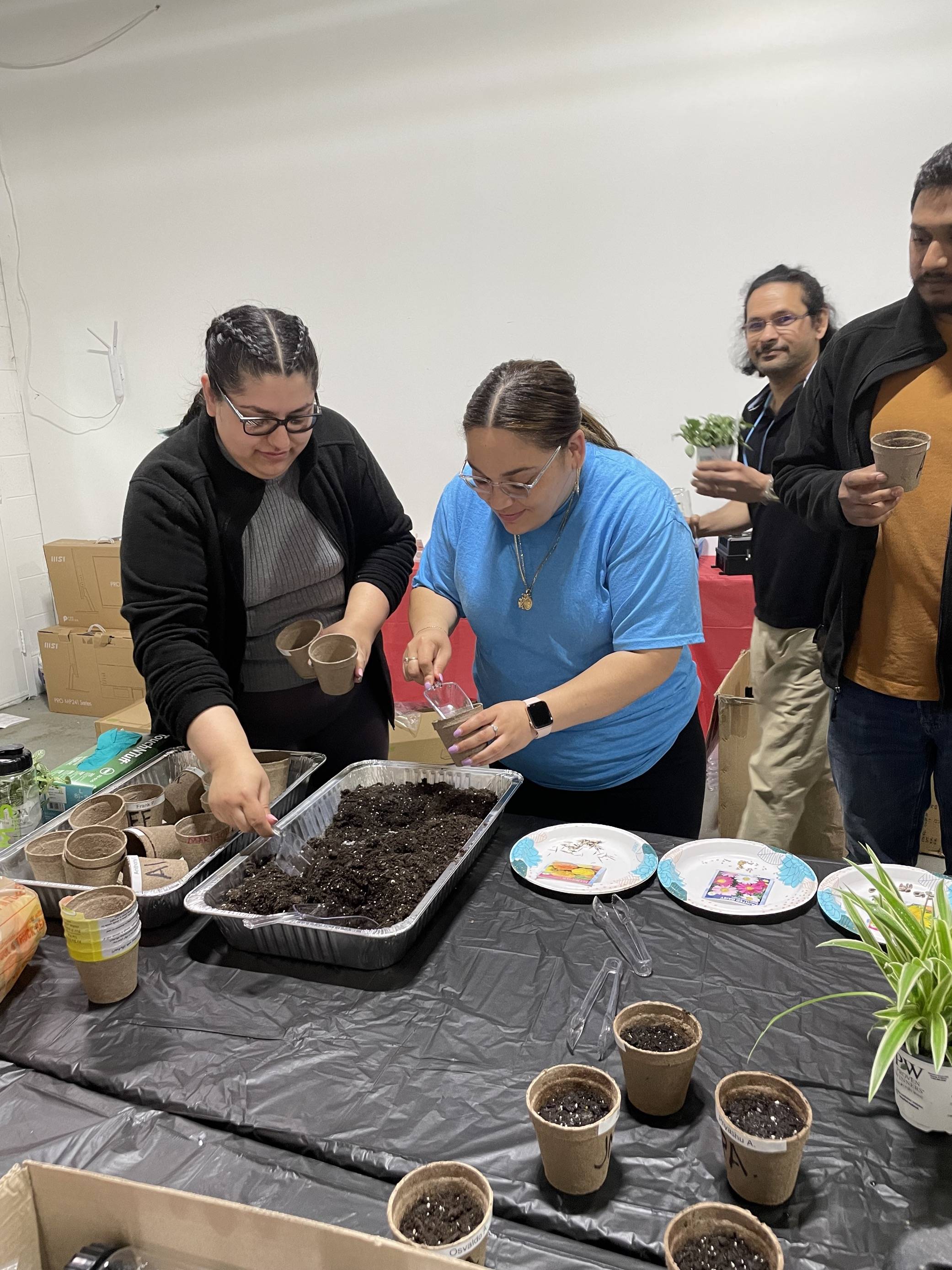 Gardening with team 
