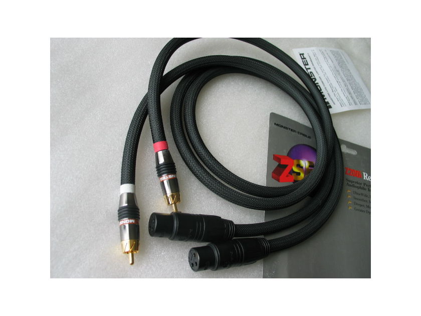 female XLR RCA Monster Cable Z Series Z200i Reference interconnect cable 1m
