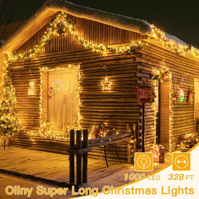 Ollny's 800 leds cool white wedding fairy lights are safe to touch and power saving