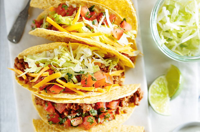 Tacos aux lentilles et au bœuf