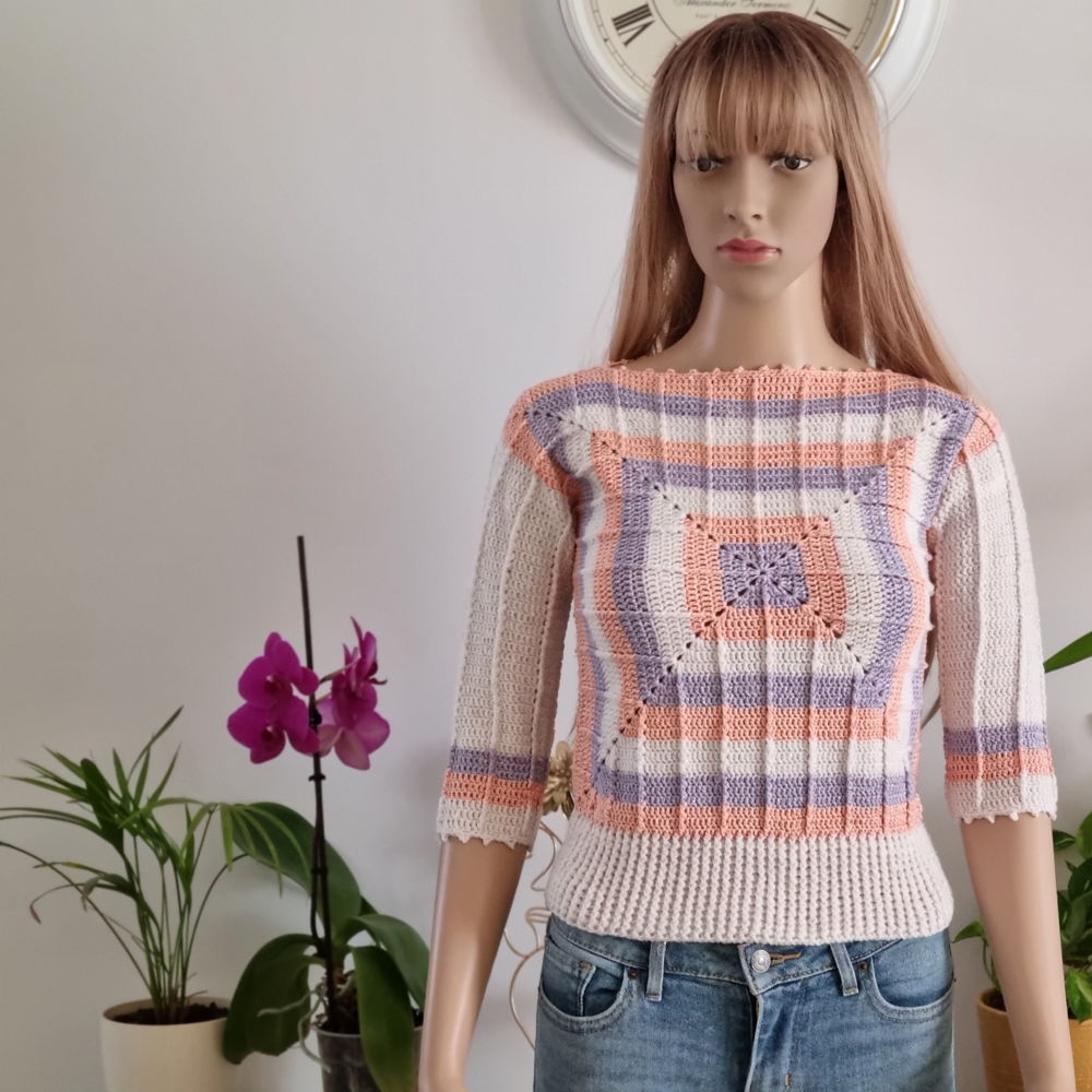 Crochet sweater for spring
