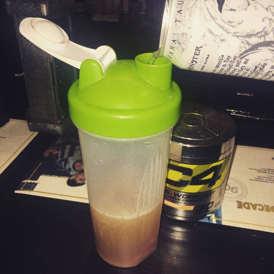 c4 pre workout and shaker