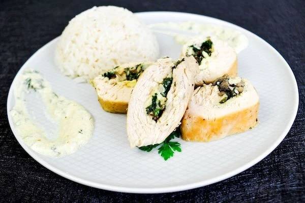 Garlic Butter Mushroom Stuffed Chicken