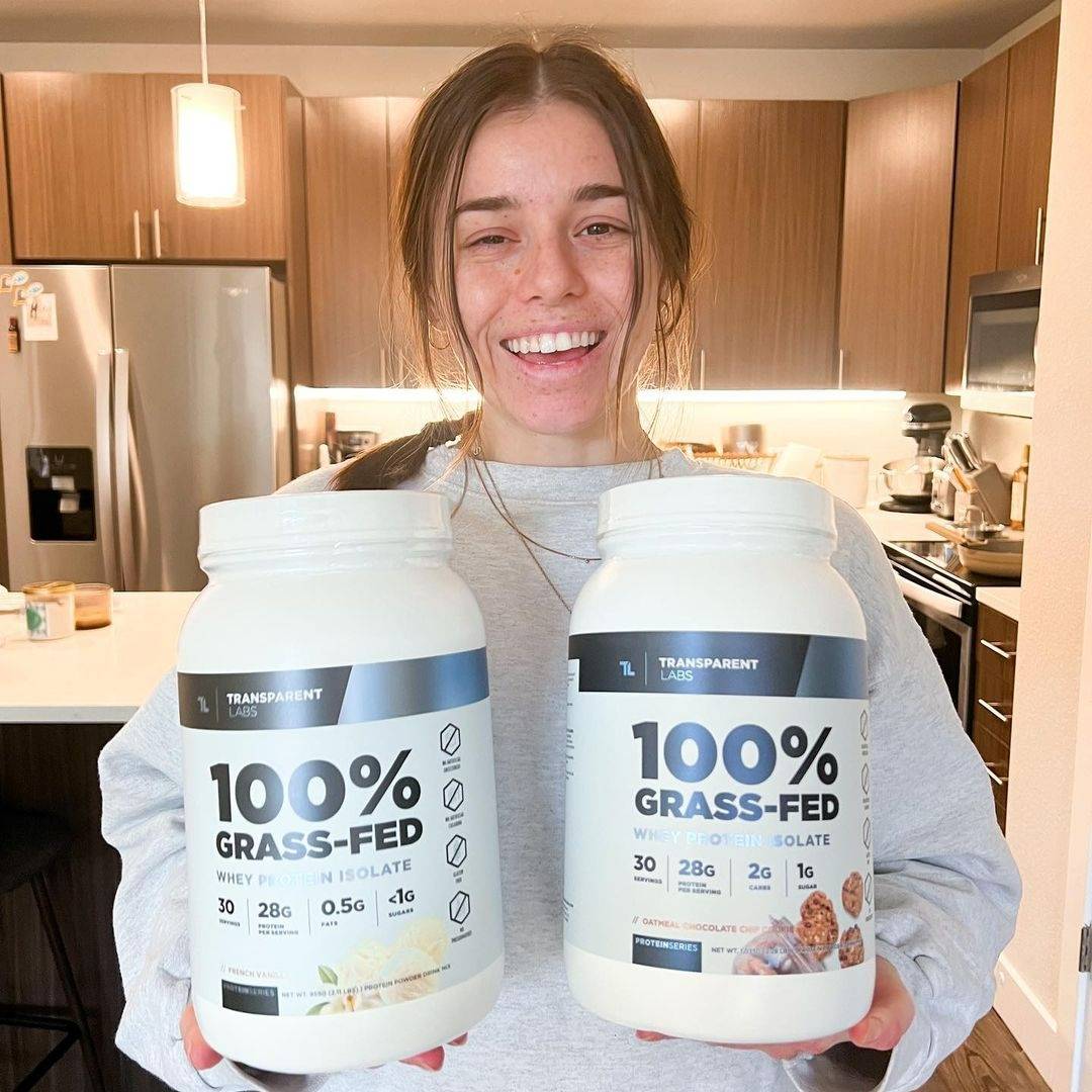 Performing Transparent Labs 100% Grass-Fed Whey Protein Isolate