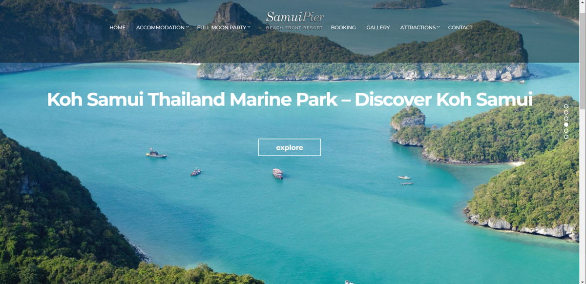 Screenshot of Samui Pier Beach Front Resort , from the hotel websites collection.