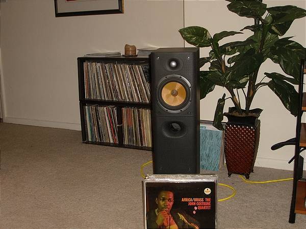 left channel, with vinyl behind