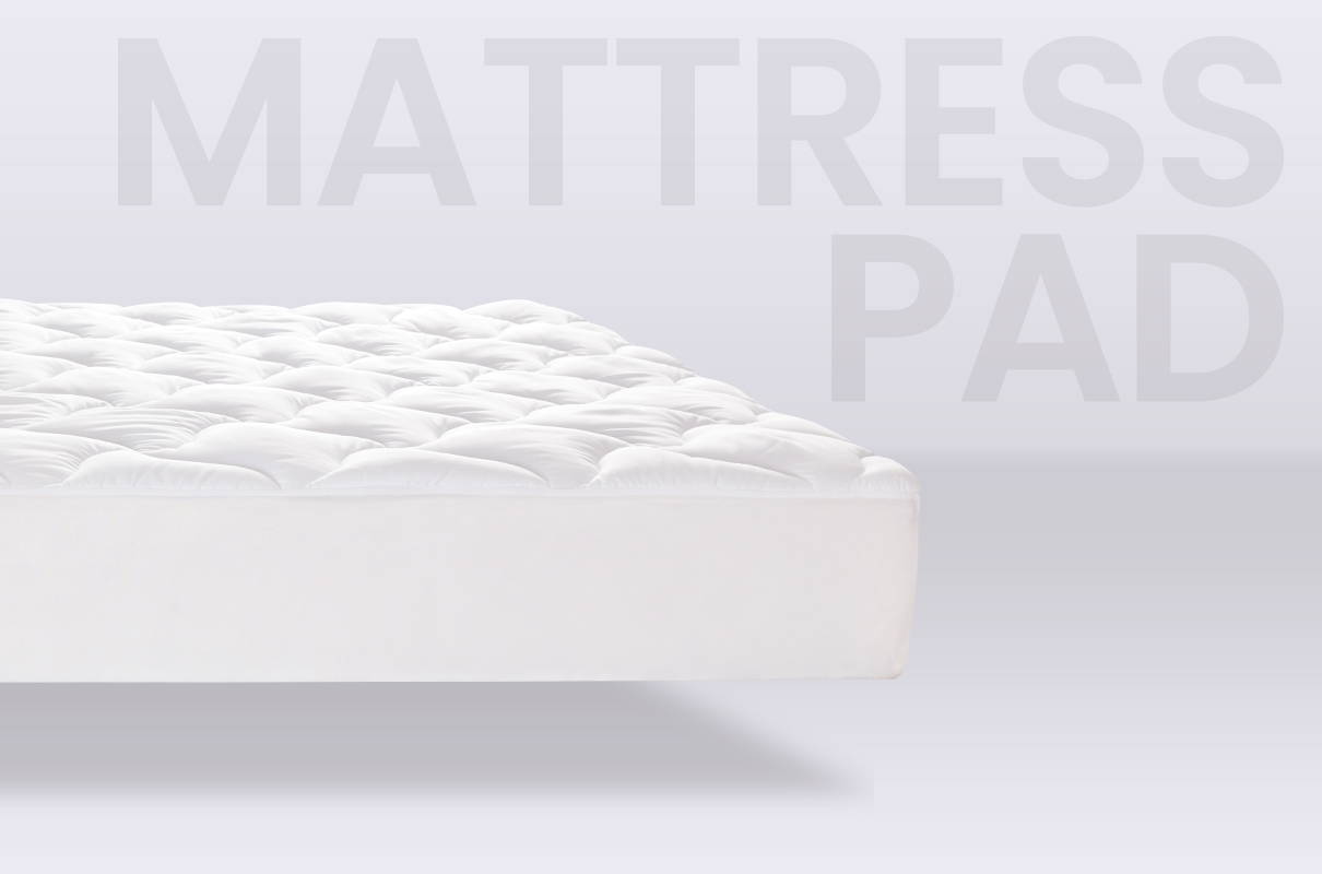 sleep zone bedding website store products collection  basic quilted mattress pad white