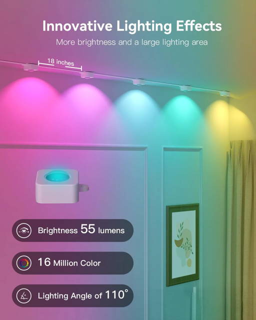 Ollny's 640 leds 262ft clear cable warm white/multi-color string lights are super long