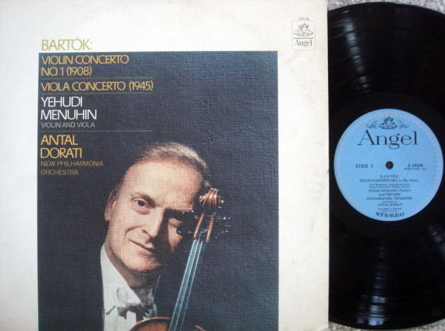 EMI Angel Blue / MENUHIN, - Bartok Violin Conerto No.1,...