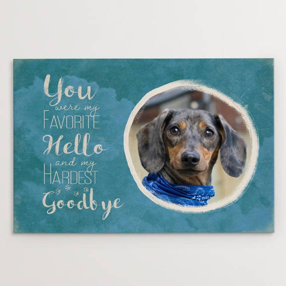 You Were My Favorite Hello and My Hardest Goodbye, Dachshund dog memorial