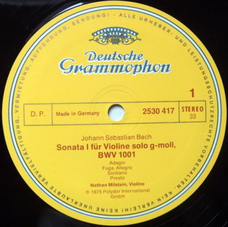 DG / NATHAN MILSTEIN, - Bach 6 Sonatas & Partitas for S...