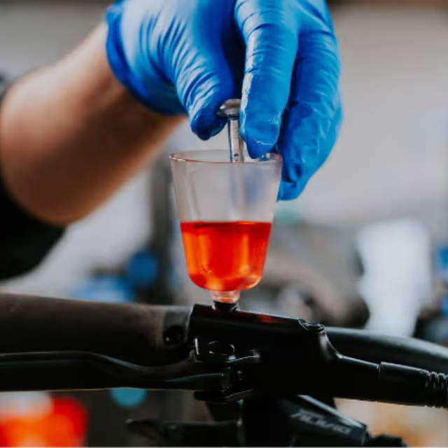 Brake bleeding on an e-Bike
