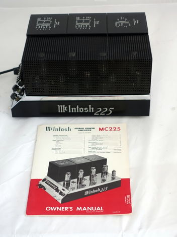 Newly restored McIntosh MC225 stereo power tube amplifier