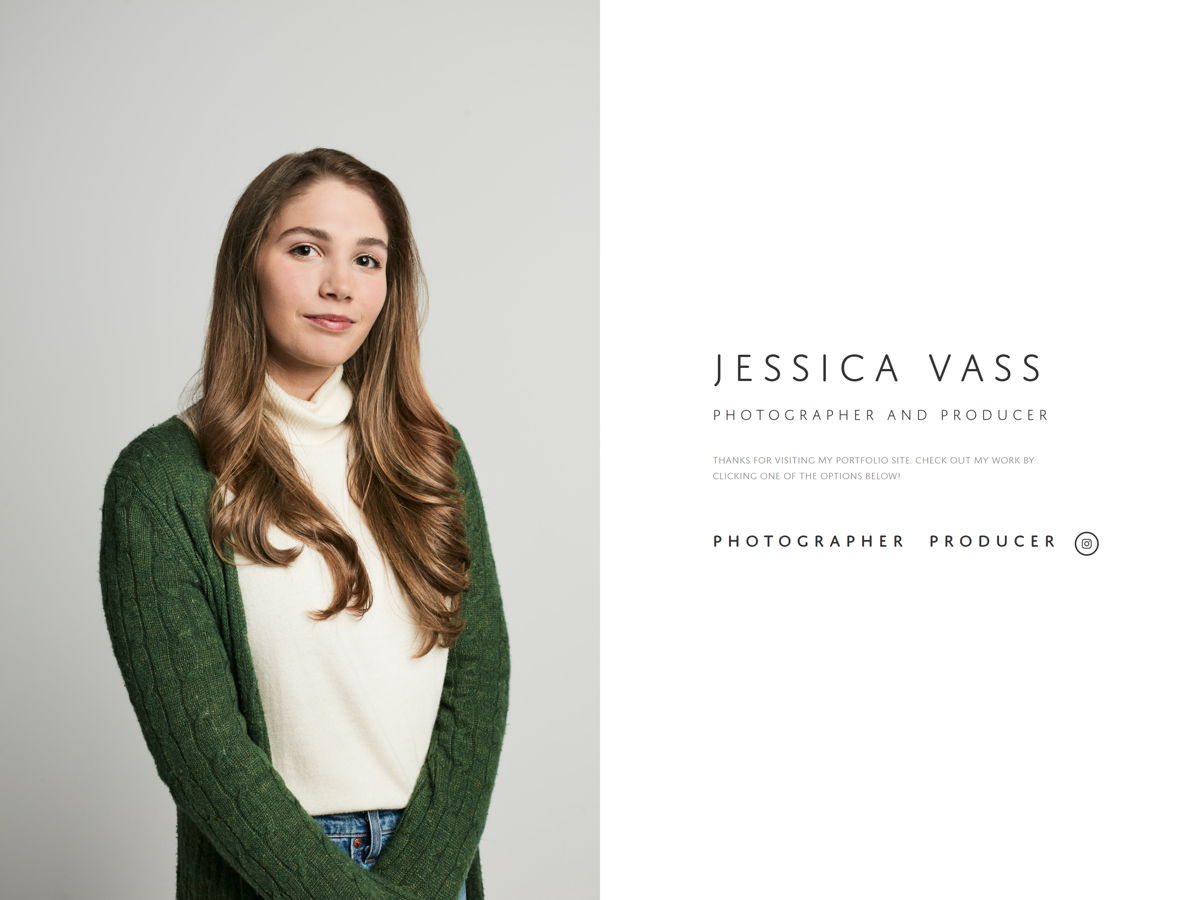 Screenshot of Jessica Vass, from the art portfolios collection.