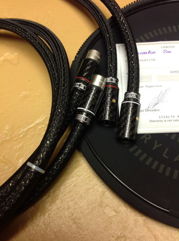 STEALTH Audio Cables 2M Metacarbon XLR.  As  New!