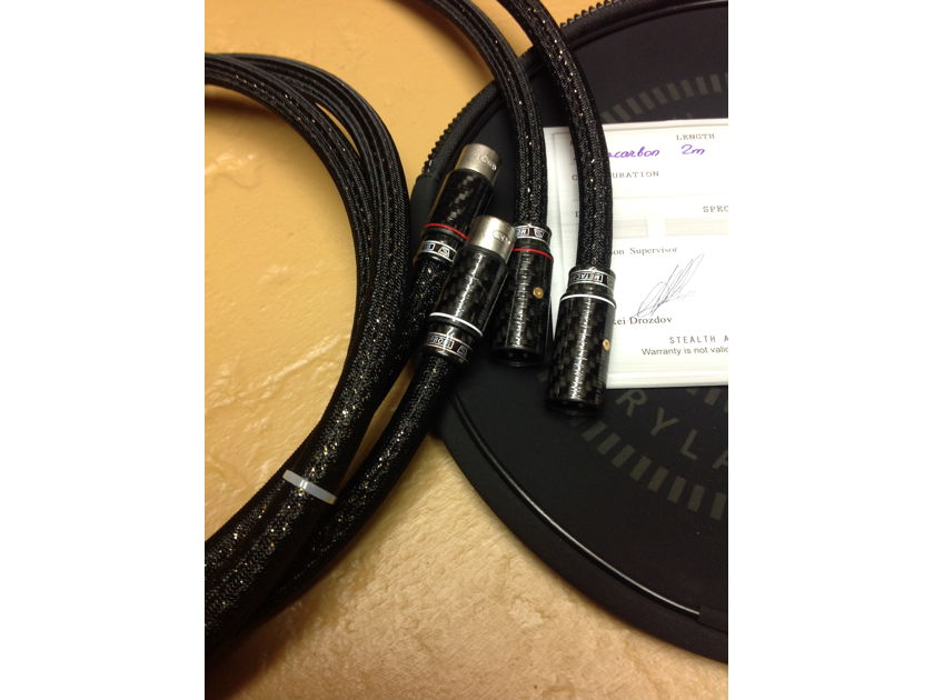 STEALTH Audio Cables 2M Metacarbon XLR.  As  New!