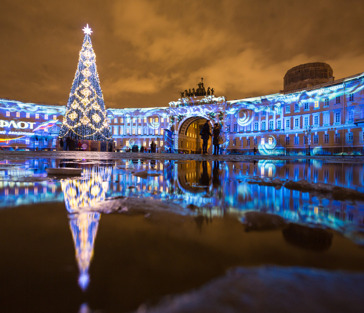 Новогодний вечерний Петербург 