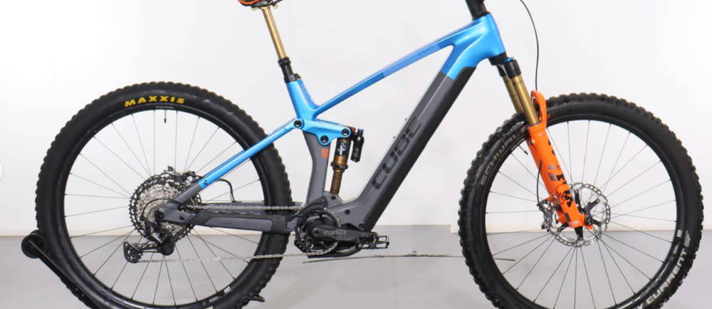 a Cube Stereo Hybrid 140 HPC Actionteam full suspension electric mountain bike