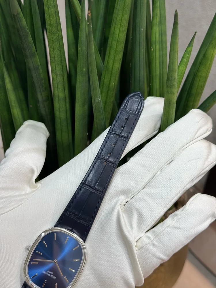 Patek Philippe Golden Ellipse Platinum Blue Dial