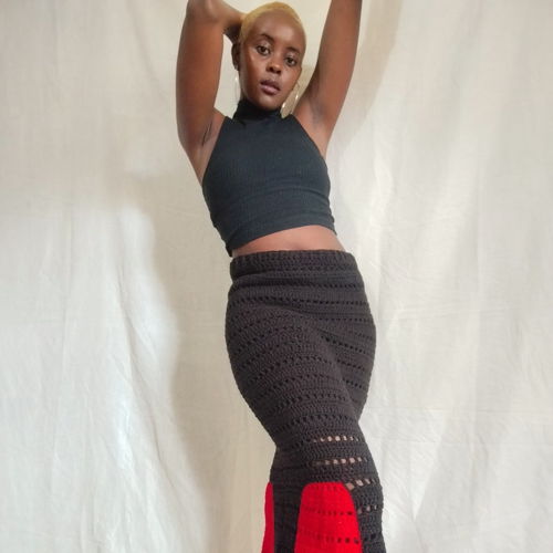 Regal Mesh Crochet Midi Length Skirt, Spring Crochet Skirt,