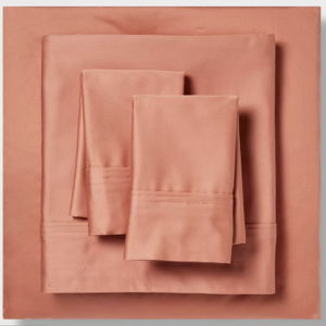 Solid Performance 400 Thread Count Queen Sheet Set - Threshold™: Rust