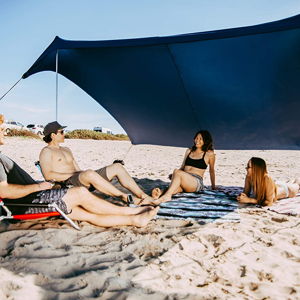 Neso Tents Gigante Beach Tent, 8ft Tall, 11 x 11ft, Biggest Portable Beach Shade, UPF 50+ Sun Protection, Reinforced Corners and Cooler Pocket