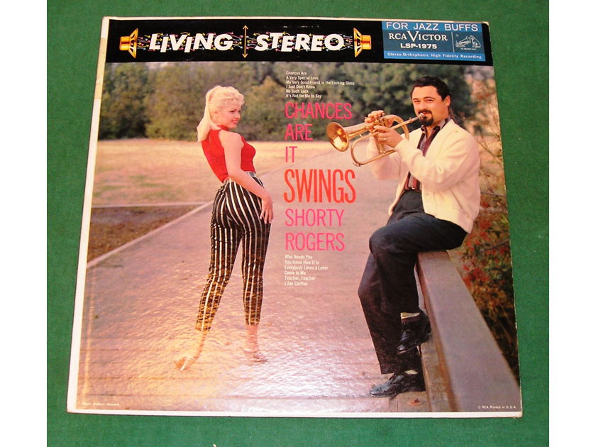 SHORTY ROGERS  "CHANCES ARE IT SWINGS" - 1959 RCA BLACK DOG - 1S/A2 & 1S/A1 PRESS * SEXY BUTT PHOTO *