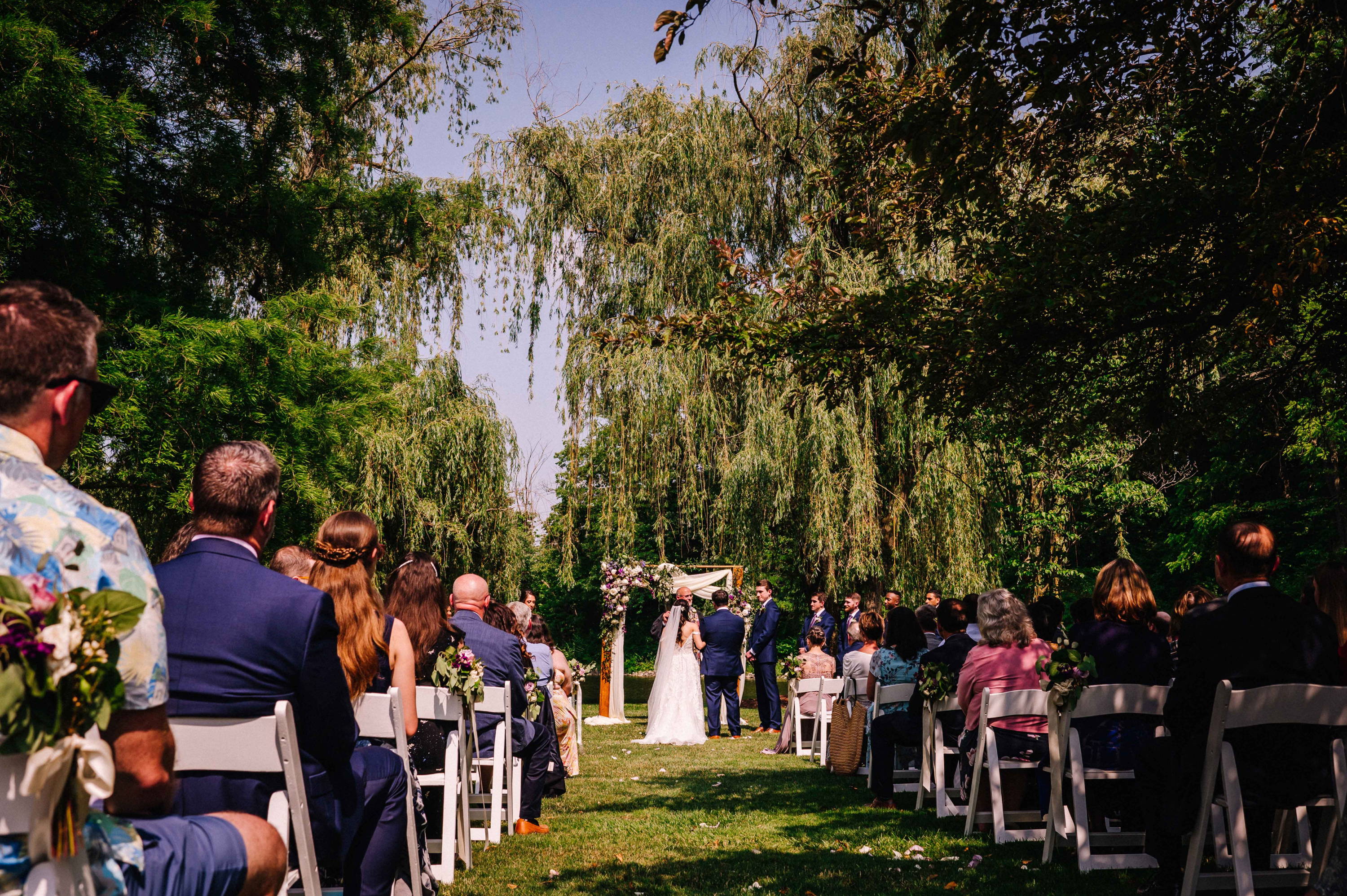 White Resin Folding Chairs for your wedding.