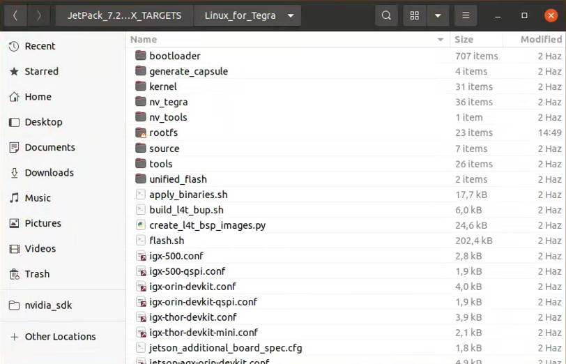 Inside of the Linux_for_Tegra folder
