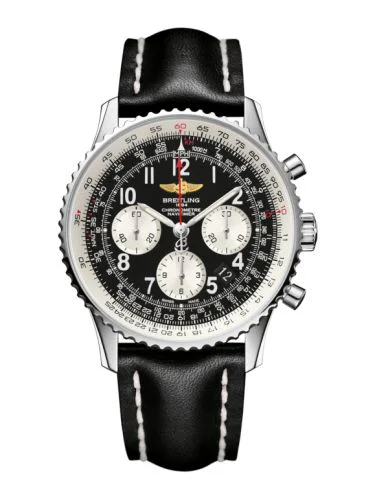 Navitimer 01 43 Stainless Steel / Black Arabic / Calf / Pin