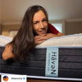 Shazzzzy posing on a Haven Mattress