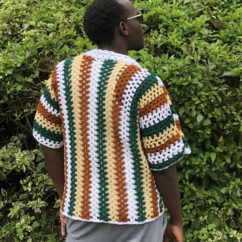 Vintage Crochet Men's Shirt