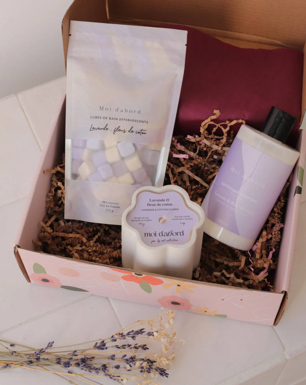 Boite cadeau lavande