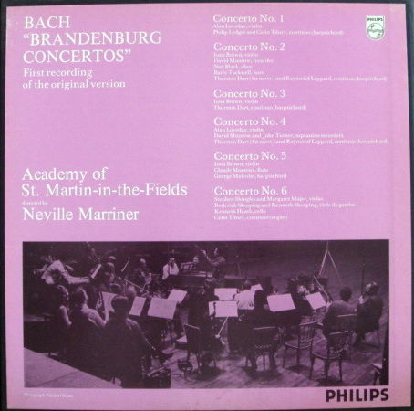 Philips / MARRINER, - Bach 6 Brandenburg Concertos, MIN...