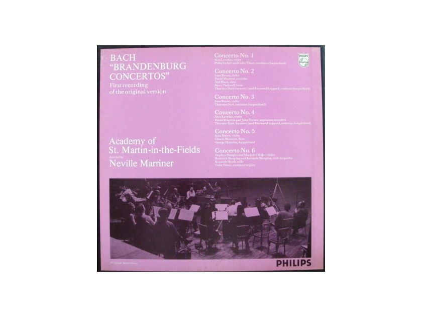 Philips / MARRINER, - Bach 6 Brandenburg Concertos, MINT, 2LP Box Set!