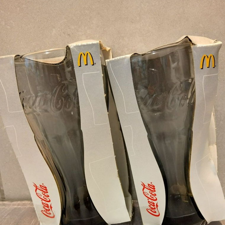 2010 McDonald's Coca Cola Glas 2 Set Classic Grau