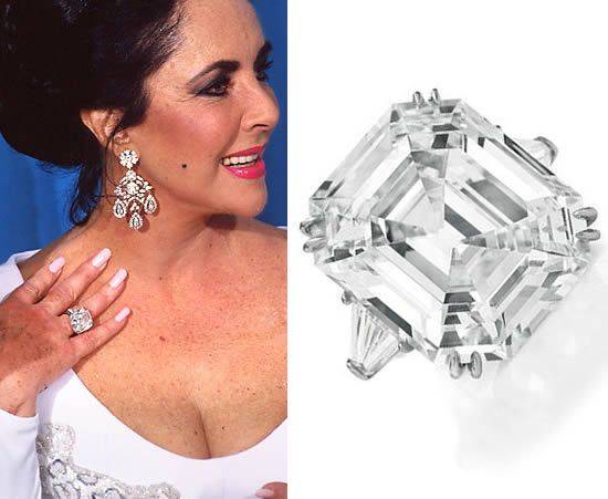 elizabeth taylor and her engagement ring