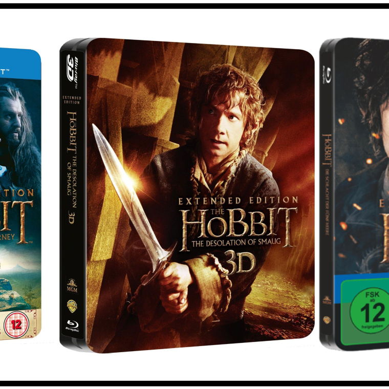 Bluray Film Hobbit Extended Trilogie Steelbooks