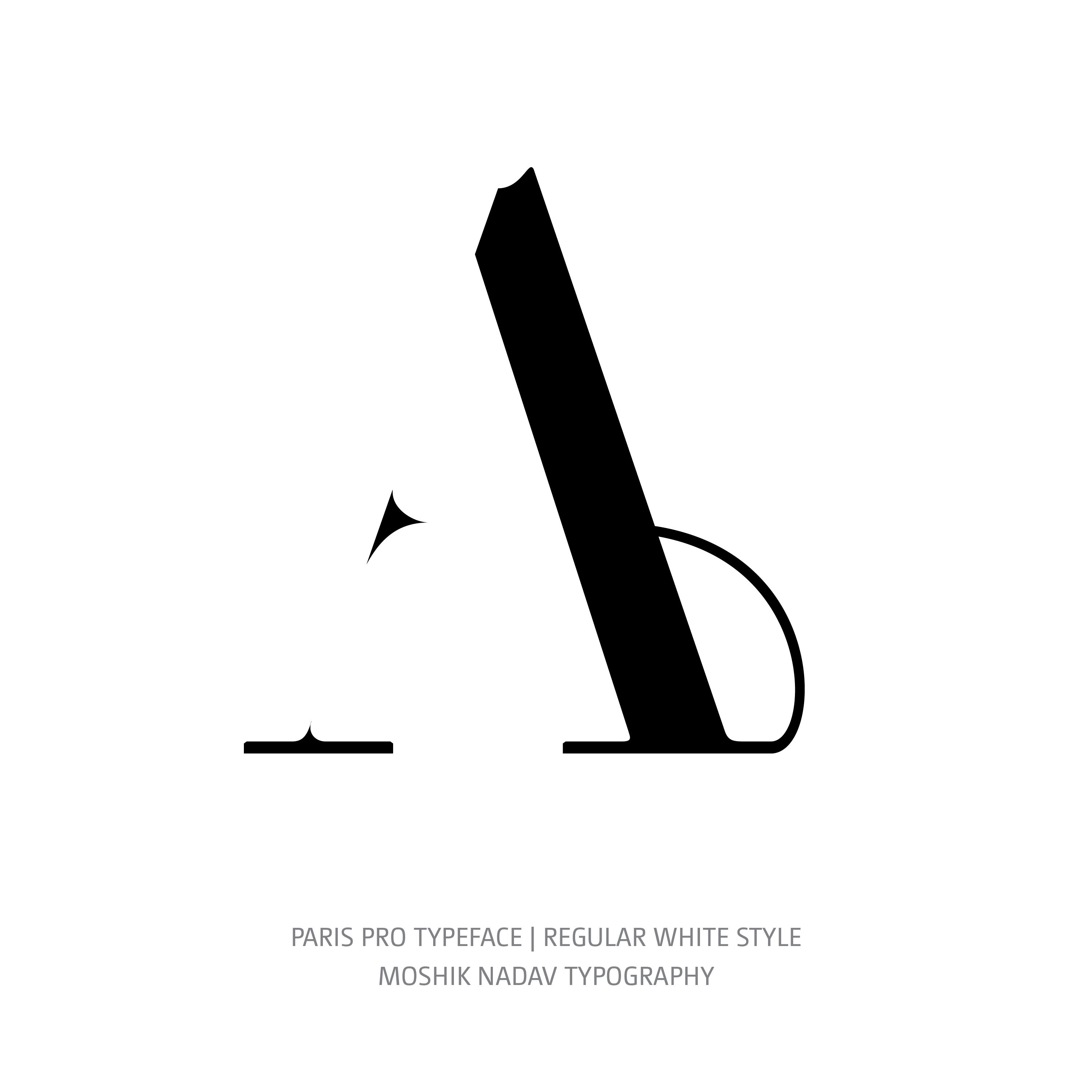 Paris Pro Typeface Regular White alt A ligature