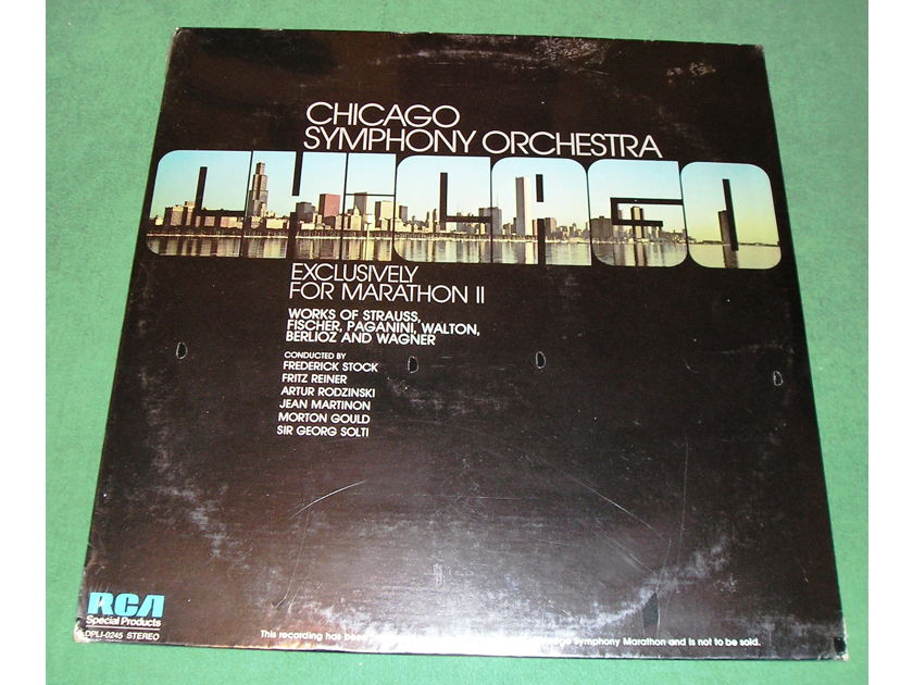 CHICAGO SYMPHONY  "EXCLUSIVELY FOR MARATHON II" - RCA SPECIAL PRODUCTS - NOT FOR SALE **DPLI-0245 - SEALED**