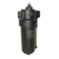 a black filter with a green cap